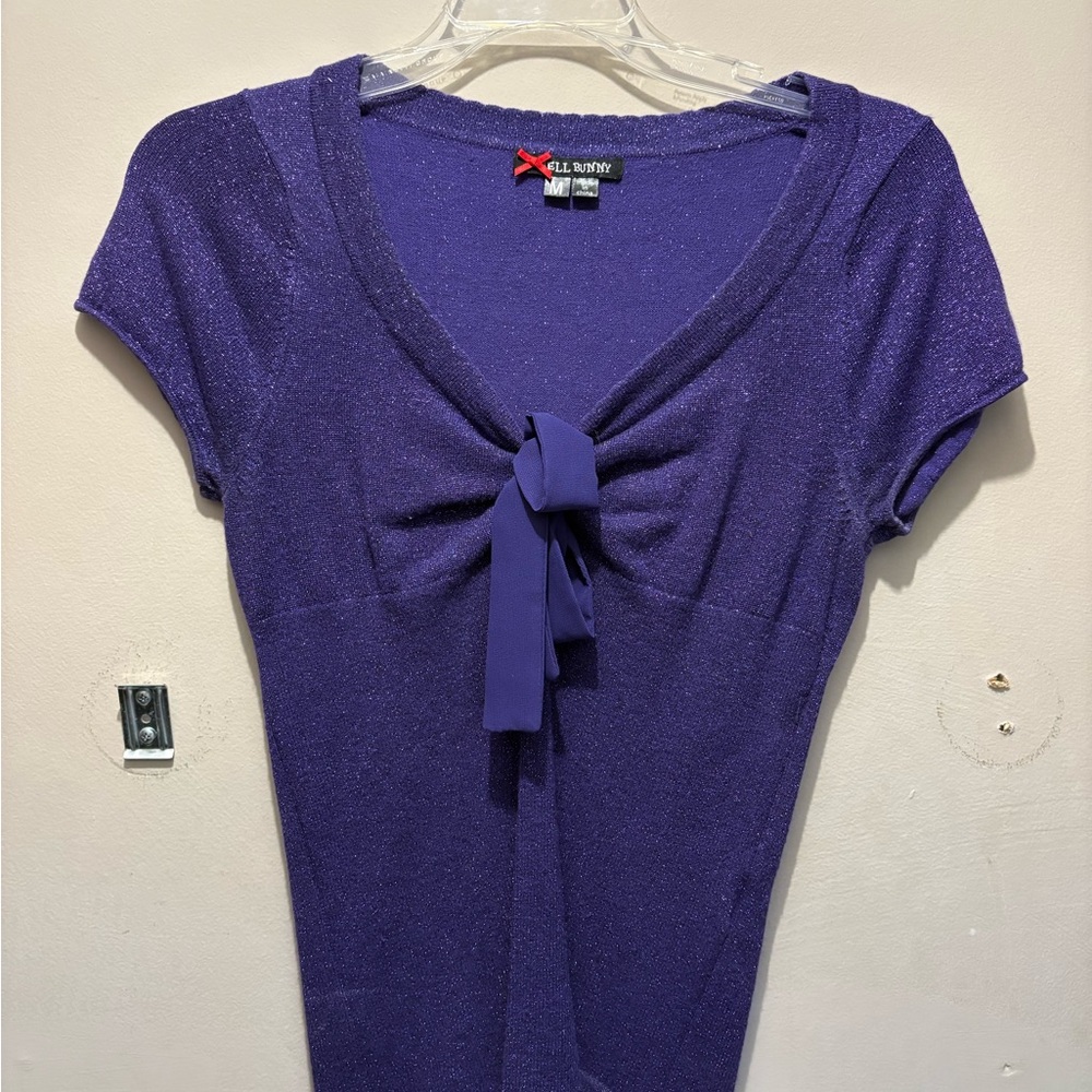 Hell Bunny Purple Women's Blouse